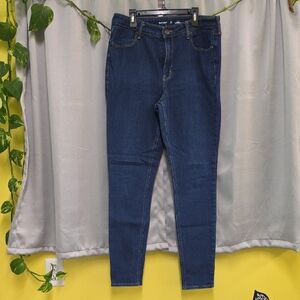 Old Navy Dark Blue Skinny High Rise Jeans 12 Long